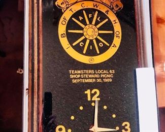 Teamster equestrian clock 