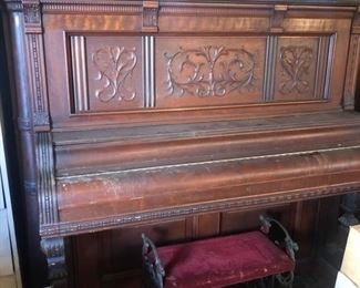 Antique saloon cabinet grand piano 