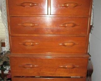 maple tall chest by Templeton has bed & dresser to match