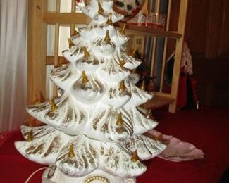 white ceramic Christmas tree