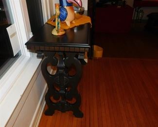 antique dining set with matching hutch, side board and side table