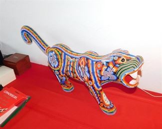 Huichol Beaded Jaguar