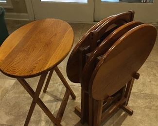 Wood TV Trays with Stand...