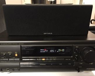 Technics Stereo Receiver & Optimus Pro-CS-3 Speaker System...