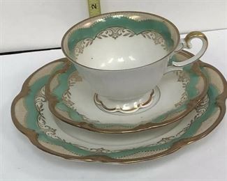 AH3009: Henseler Bavaria Cup and Saucer w/ Salad Plate Fine China Green https://www.ebay.com/itm/113936589080