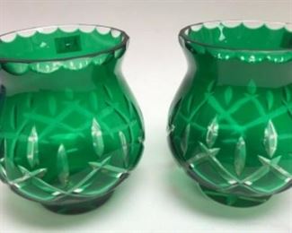 AH3011: TWIN GREEN GLASS VASE/ CANDLE VOLTIVE  https://www.ebay.com/itm/123983460784
