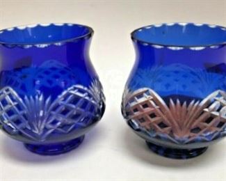 AH3012: TWIN BLUE GLASS VASE/ CANDLE VOLTIVE  https://www.ebay.com/itm/123983460785