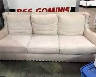 L72220: Sofa: Clothe on Wood Frame $125 OBO - Only available offline at office