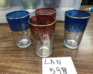 LAN598: 4 Bohemian Glass Cups https://www.ebay.com/itm/123960408640