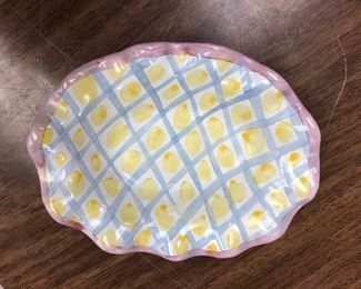 LAN710: Mackenzie Childs Hand Made Pottery Oval Bowl https://www.ebay.com/itm/113941638159