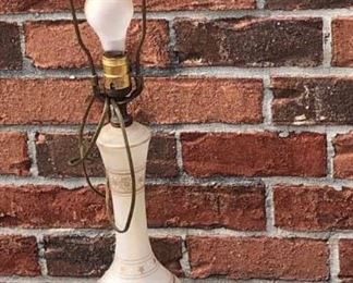 LAN746: Mid Century Glass and Brass Lamp $25 - Only available offline at office