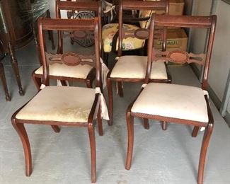 SL3009: Regency Style Duncan Phyfe 4 Dinning Chairs Local Pickup "https://www.ebay.com/itm/123960487198