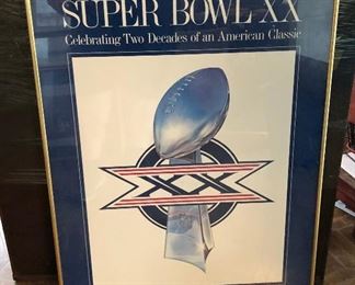 SL3020: Framed Super Bowl XX Poster https://www.ebay.com/itm/113949369440
