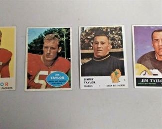 WY0362 LOT OF 4 JIM (JIMMY) TAYLOR FOOTBALL CARDS INCLUDING A ROOKIE CARD https://www.ebay.com/itm/113958189216