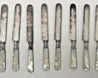 SM012: SET OF 10 BUTTER KNIVES STERLING SILVER AND MOTHER OF PEARL FROM NOLA https://www.ebay.com/itm/123952007905