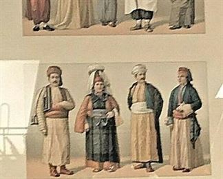 SM017: TURKEY EUROPE OUTFITS ANTIQUE 1800S LITHOGRAPH PRINT 18.5X22 LOCAL PICKUP https://www.ebay.com/itm/113936589078