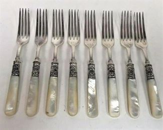 SM025: SET OF 8 FORKS STERLING SILVER AND MOTHER OF PEARL https://www.ebay.com/itm/113936589084