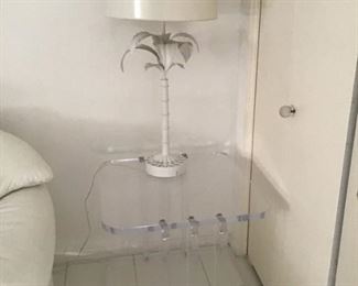 Lucite Lamp Table