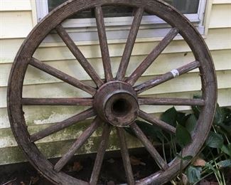 Authentic wagon wheel!
