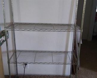 wire shelving. I have several of these available as well as some on wheels that are even heavier duty.
