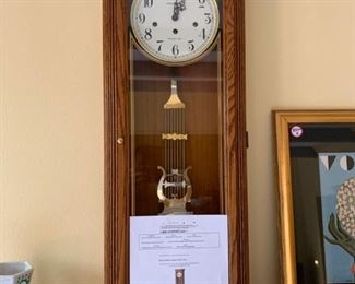 Howard Miller Stalden Wall Clock. Feature Westminster Chime Set.
