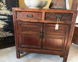 Antique Asian 2 drawer chest