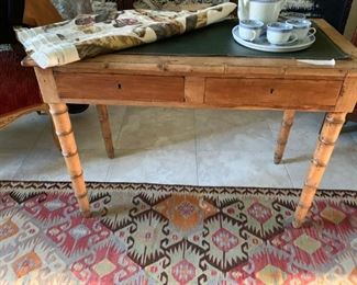 Leather top desk