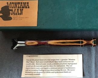 Montana Man Hand Carved Razor