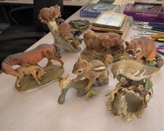 Porcelain animal figurines