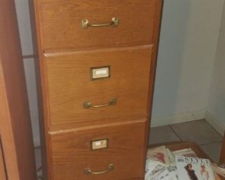 Oak file cabinet
