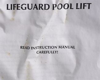 Lifeguard pool lift - 400 lb capacity