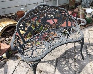 Garden bench wrought iron