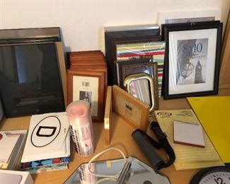 Office supplies, Frames, papers