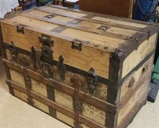 Antique Wood Trunk