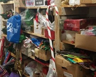 Basement and largest outbuilding are full of shelves of all kinds of items!