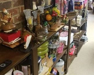 Shelves full of useful housewares, decor and collectibles!