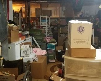 So many boxes full of merchandise we haven't even opened them all yet!