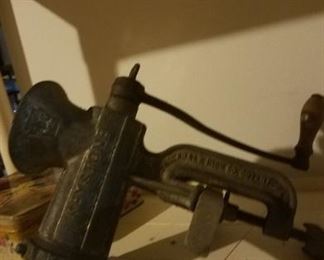 large vintage meat grinder