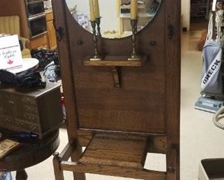 Beautiful Antique Hall Tree with Mirror