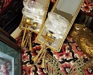 Mirror candle wall sconces 