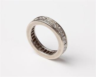 30: 14k Eternity Diamond Ring, 2.9cwt, White Gold