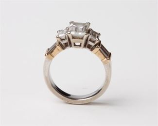 32: 14k Diamond Ring 1.6ctw, Emerald Cut
