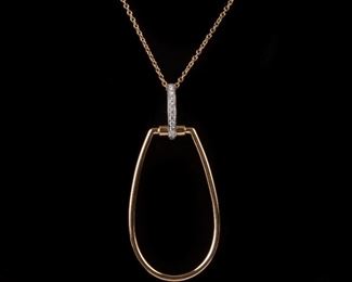 53: Roberto Coin Classica Parisienne Diamond Oval Necklace, 18k