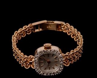 73: 14k Diamond Bezel Croton Watch