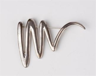 105: Tiffany & Co. Sterling Scribble Brooch Paloma Picasso