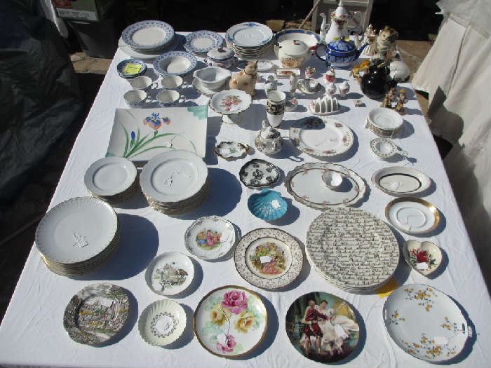 LOTS OF INCREDIBLE CLLECTABLE PORCELAIN ITEMS. LIMOGE,  ROYAL ALBERT, VILLEROY BOCH AND MUCH MORE 