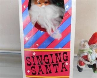 Vintage Singing Santa in Original Box 