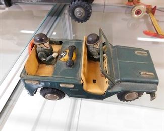 Tin Lithograph Army Communications Jeep