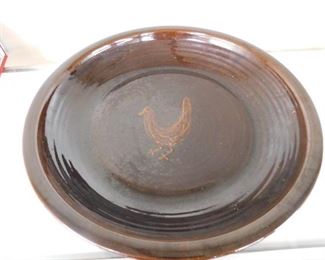 Large 50th Anniversary Vernon Owens Decorated Jugtown Charger(1983) 