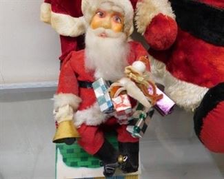 Vintage Battery Operated Santa Ringing Bell Toy